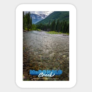 McDonald Creek Glacier National Park Sticker